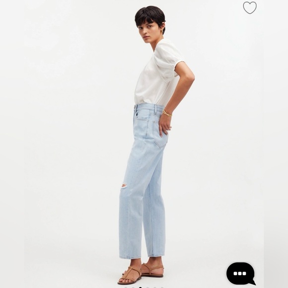 Madewell ‘90s Straight Crop Jeans Fitzgerald Wash Sz 25 - Picture 2 of 16